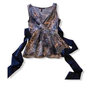 BCBG MaxAzria V-neck Top w Tie